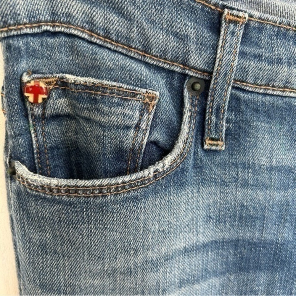 πHudson Gia Midrise skinny distressed wash jeans π 26 - Picture 6 of 13